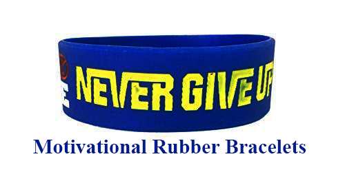 Motivational Rubber Bracelets