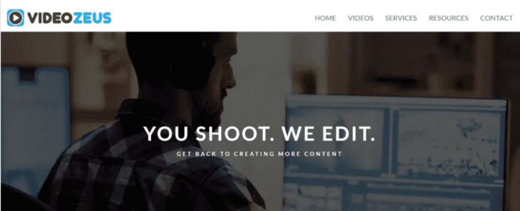 Freelance videographer website